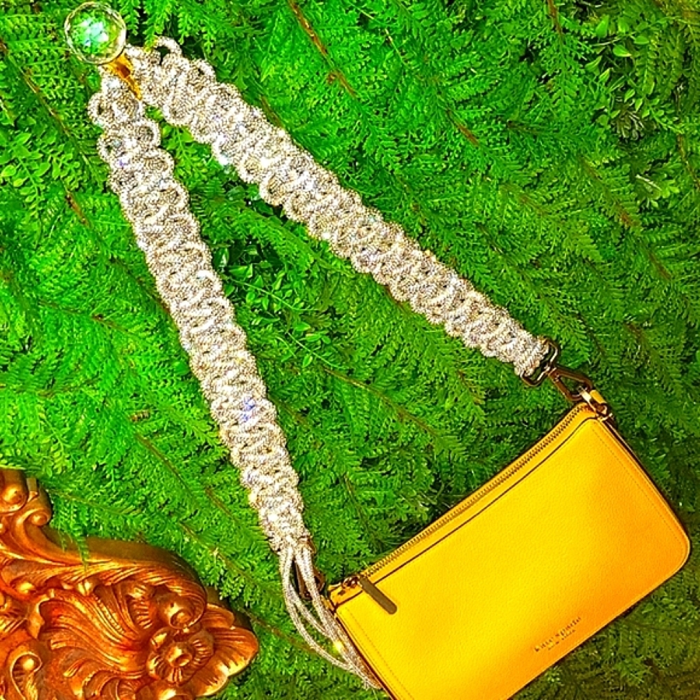 NEW!!! | Handmade | 31" | Braided | Crystal | Rhinestone | Purse | Strap